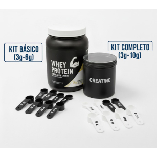 Kit Colher Medidora - Scoop De Creatina Whey Protein Suplementos em Pó Academia Musculação 3g a 10g em Oferta na Shopee