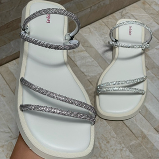 Sandália Feminina Papete Confort Flat Luxo Casual Super Confortável Palmilha Macia Mini Plataforma  Rasteira 2 em 1 Bran em Oferta na Shopee