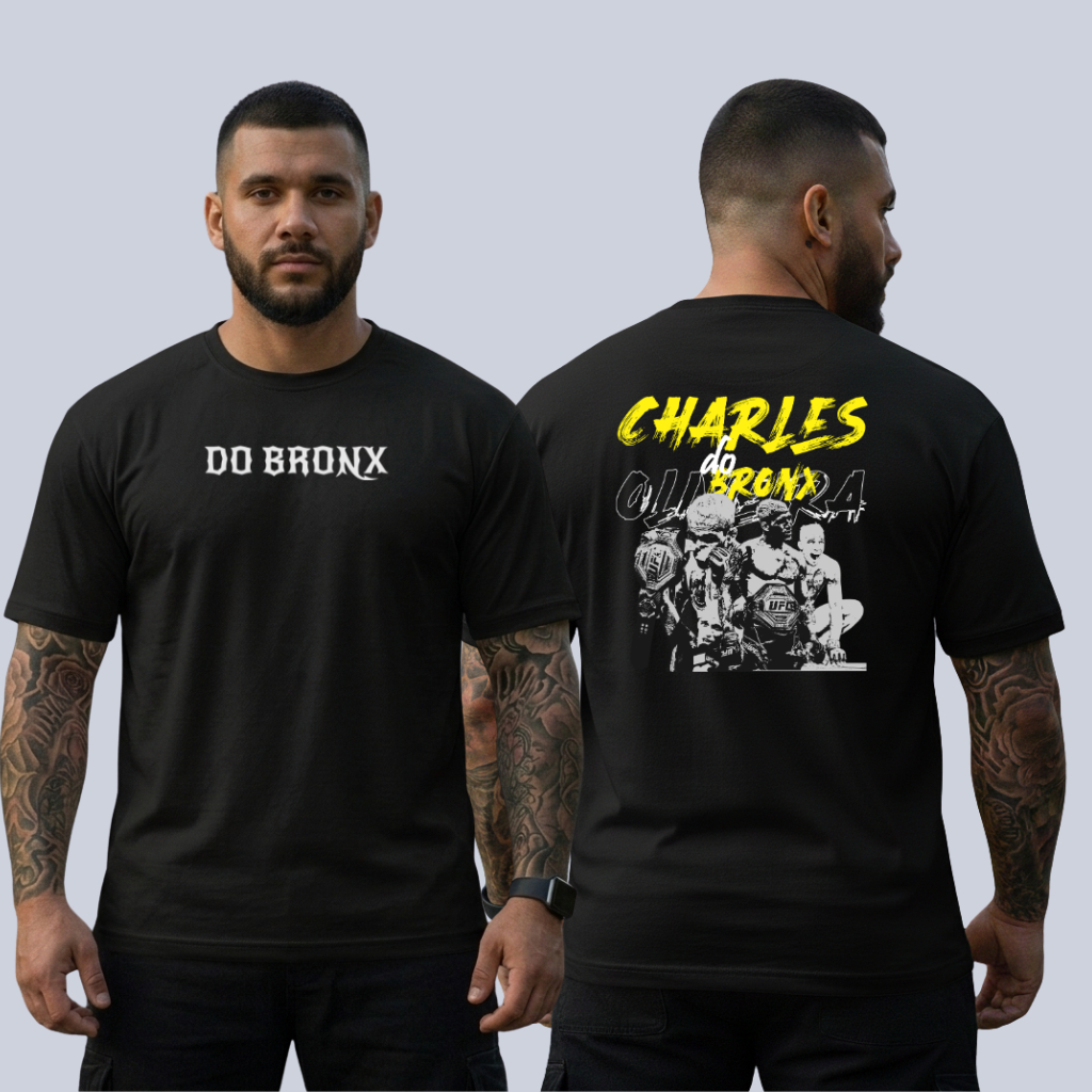 Camisetas Charles Do Bronx Oliveira UFC Artes Marciais Mistas Lutador Campeão Combate O Iluminado