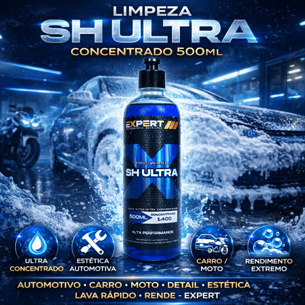 Limpeza Sh Ultra Concentrado 500ml Automotivo Carro Moto Detail Estetica Lava Rapido Rende - Expert