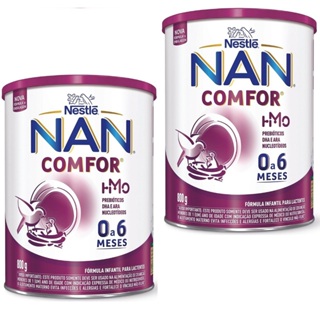 Kit 2 Latas NAN Comfor 0 a 6 Meses 800g cada (ROXO) EQ.1 em Oferta na Shopee