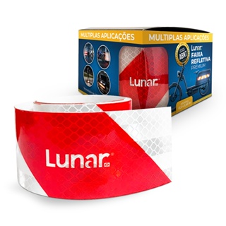 Faixa Refletiva Luminosa Baú Veicular 5cm X 1,40m Vermelha E Prata - Lunar Brasil em Oferta na Shopee
