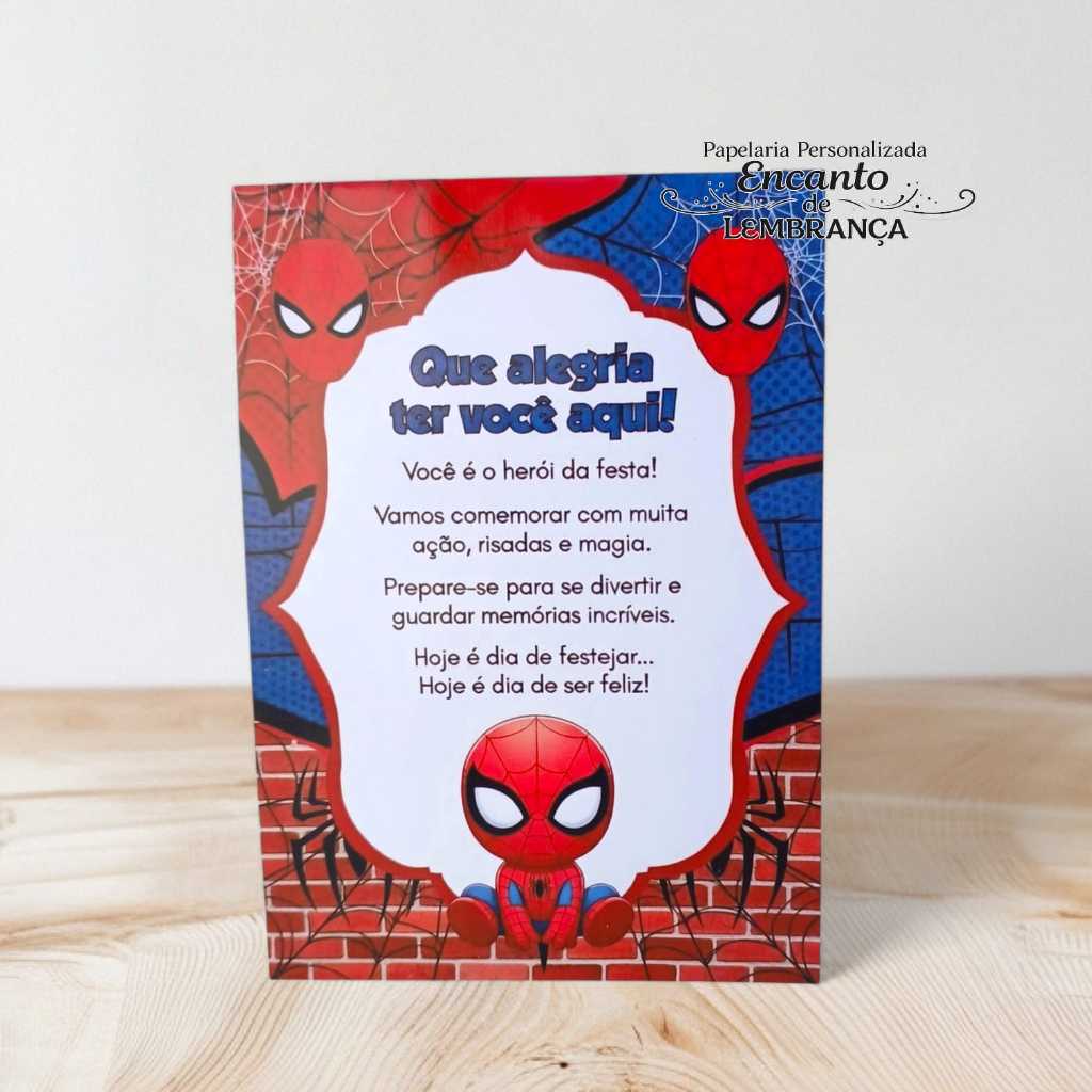 CENTRO DE MESA HOMEM ARANHA PLAQUINHA  - centro de mesa homem aranha - lembrancinha de decoração para mesa - Plaquinha