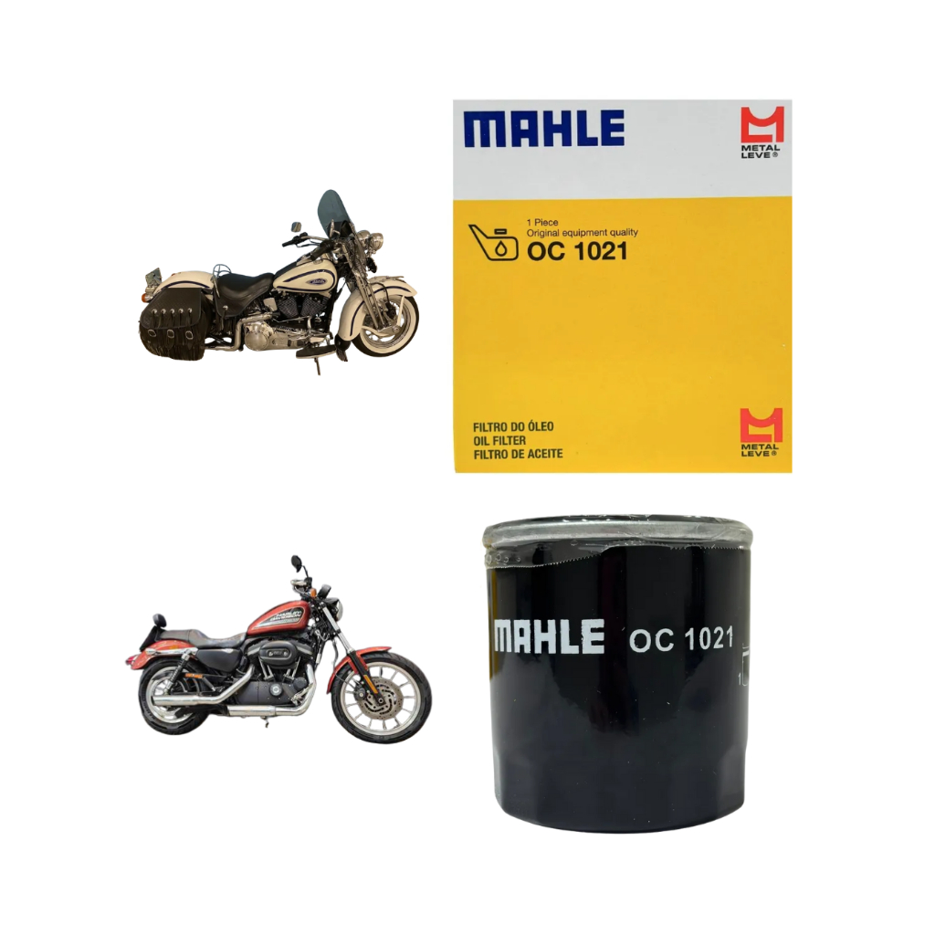 Filtro De Óleo Harley Davidson Fat Boy Dyna 883 Xl Sportster Mahle em Oferta na Shopee