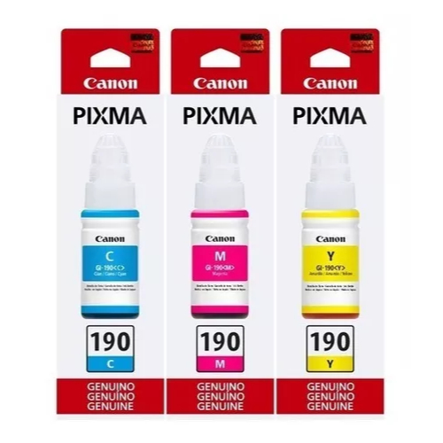 Kit 3 Garrafas De Tinta Para Gi190 Coloridos G3110 G4100 G3100 C/M/Y