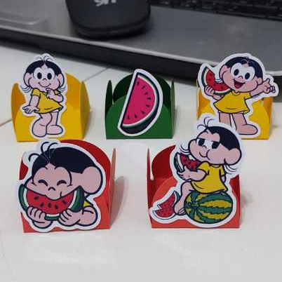 Forminhas Decoradas para brigadeiros docinhos. Tema: Magali (festa infantil)