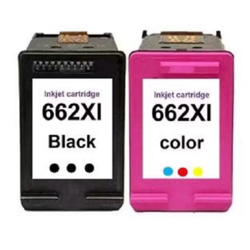 Par de cartuchos jato de tinta 1 662preto xl 1 662colorido xl