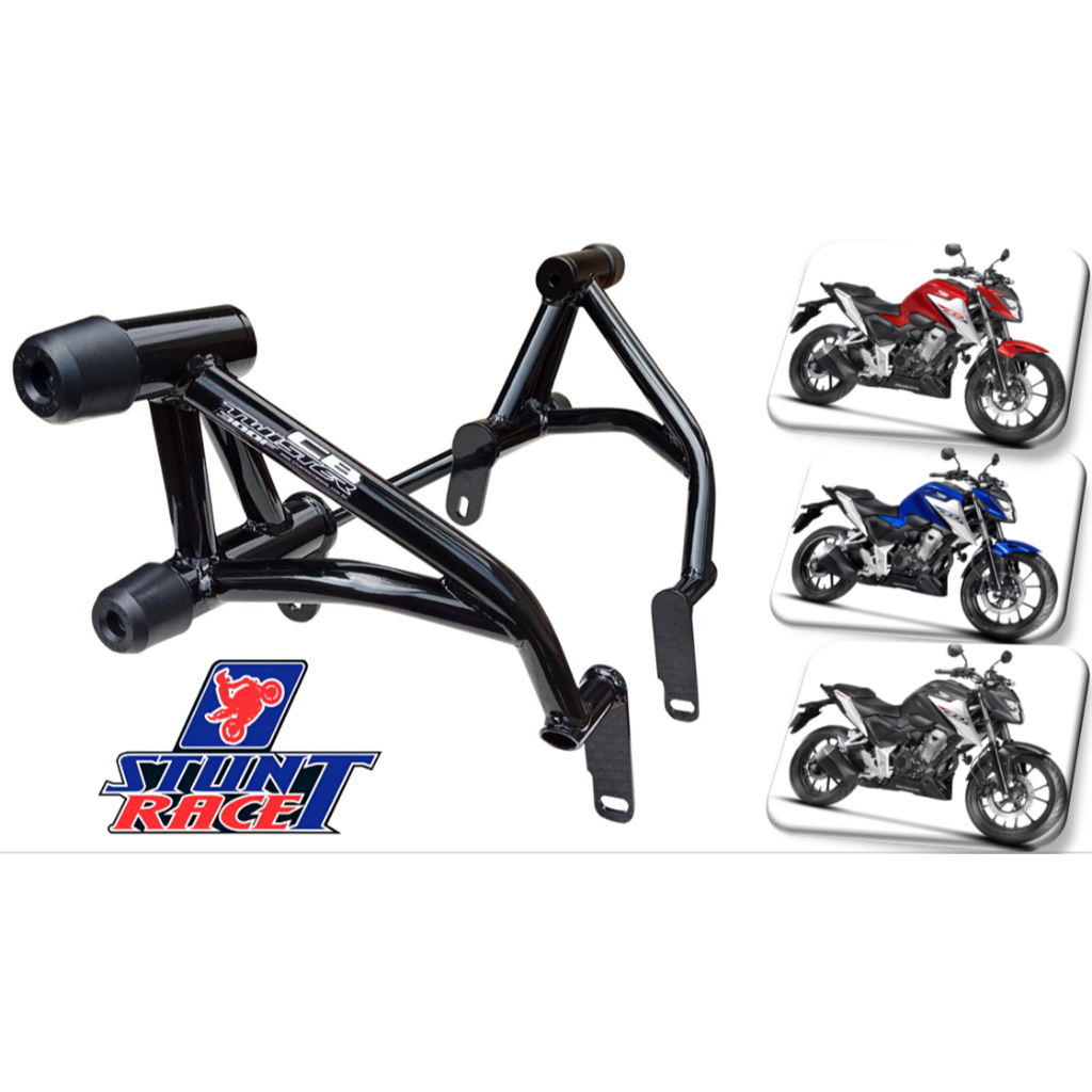 Street Cage Protetor Motor Carter Carenagem Stunt Race CB 300F Twister 2023 a 2027 Ponteira Nylon