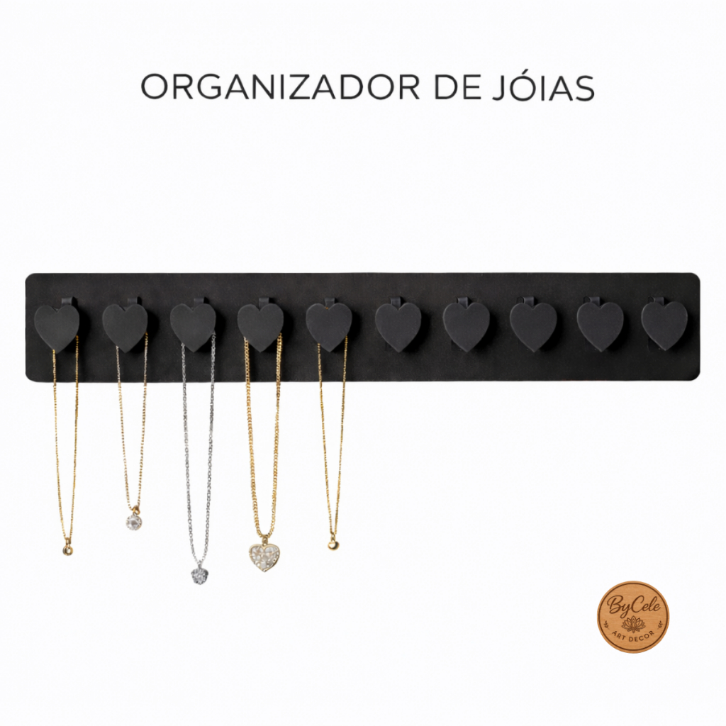 Organizador de Joias para Pendurar Coração Parede Expositor Anél Suporte Colares Pulseira Dupla face em Oferta na Shopee