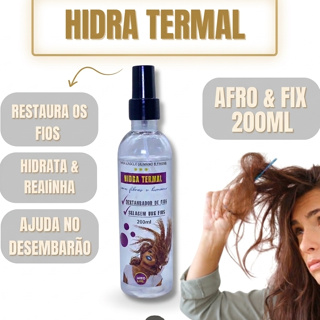 HIDRA TERMAL AFRO & FIX RESTAURA FIBRAS DESEMBOLA 🔥 DESMAIA FIBRAS 🔥 em Oferta na Shopee