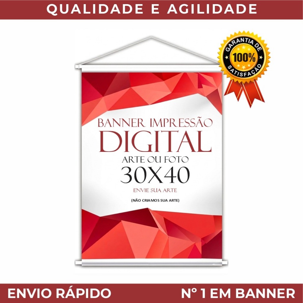 Banner 30x40 Personalizado (NOS ENVIE A ARTE POR MENSAGEM) em Oferta na Shopee