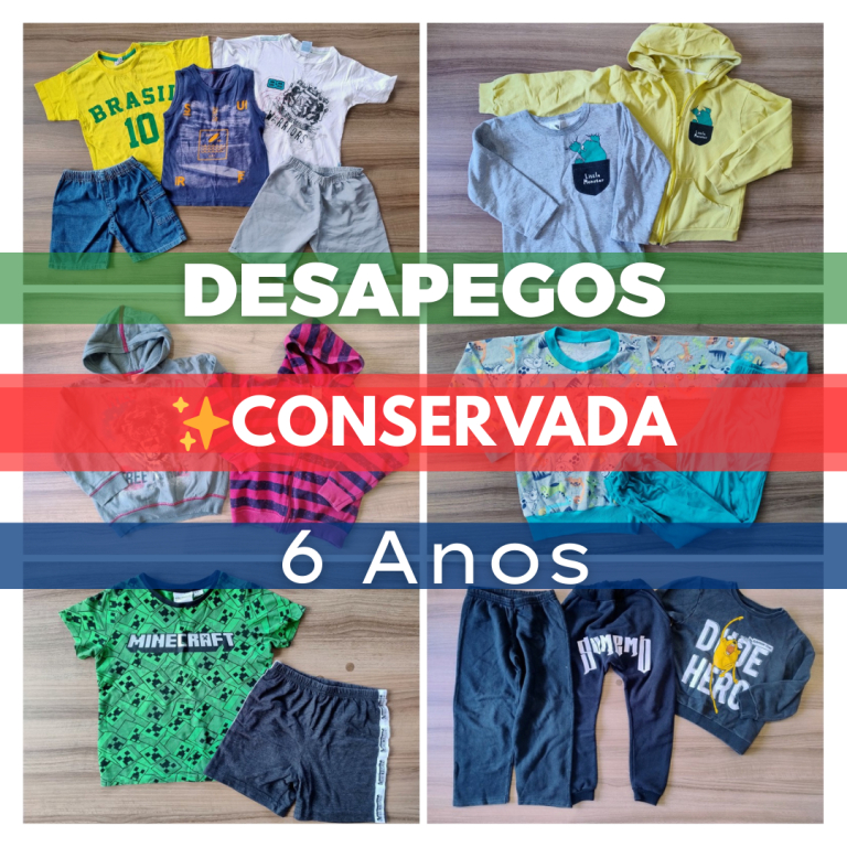 Lotes Roupas Infantil - Tam 6 anos Menino (Desapegos/Brechó Bebê) ✨Conservada -  Lotes e Peças únicas em Oferta na Shopee