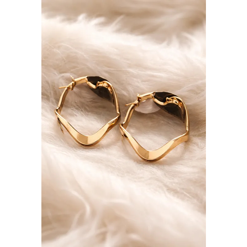 BRINCO ARGOLA FOLHEADO OURO 18 K / ROMANEL