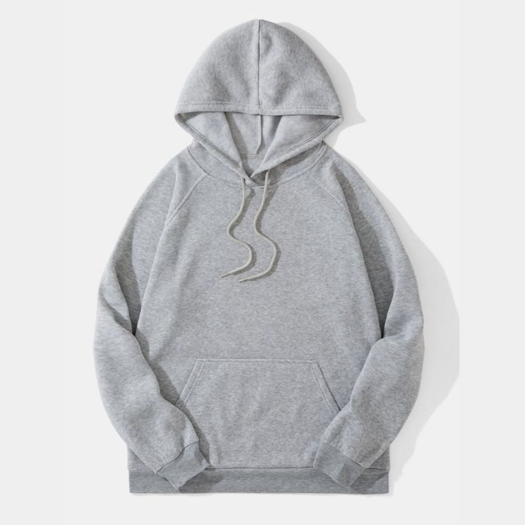 Moletom Canguru Unissex Algodão Atacado Promoção Preto Liso Sem Estampa