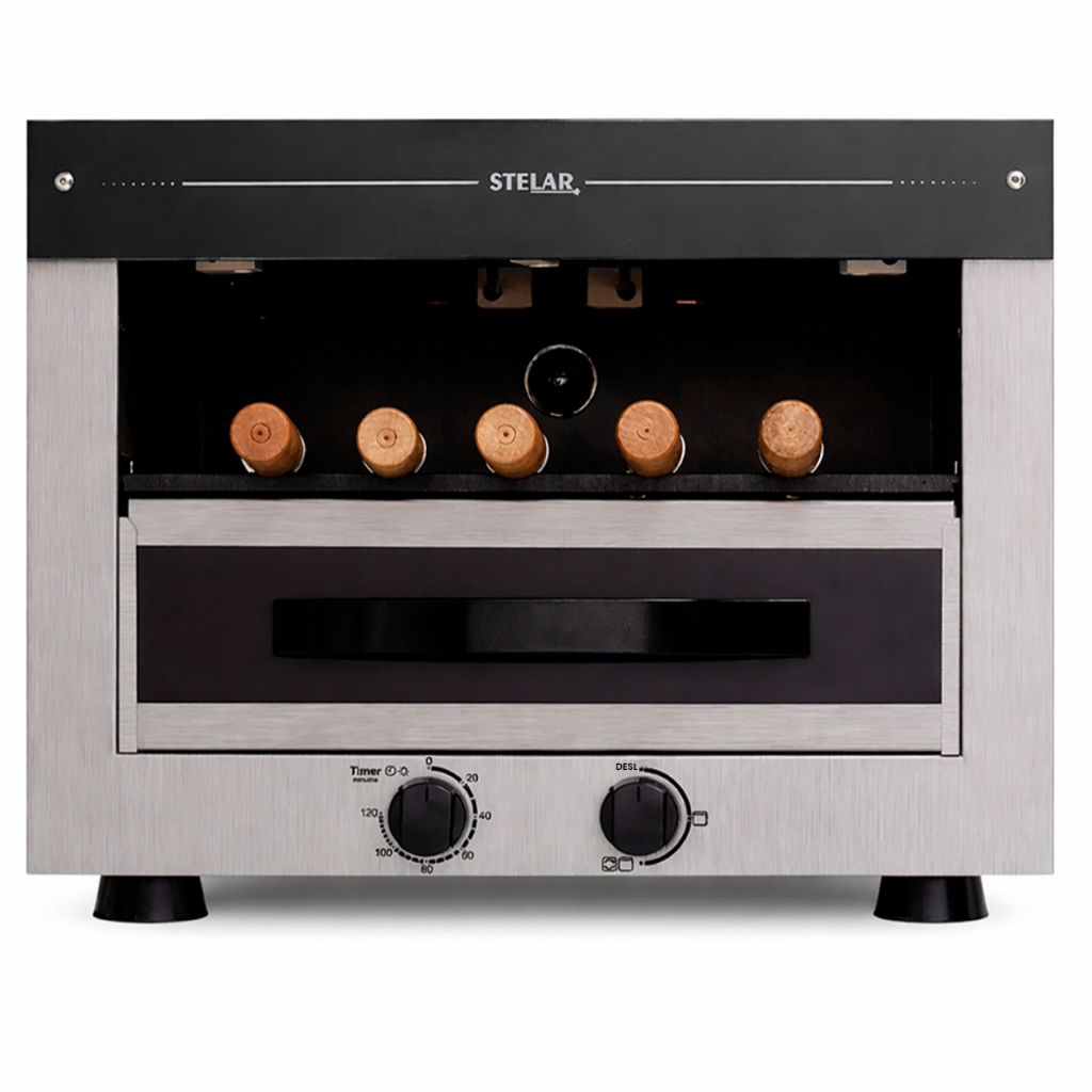 Churrasqueira Elétrica Stelar De Bancada 5 Espetos Cor Prateado em Oferta na Shopee