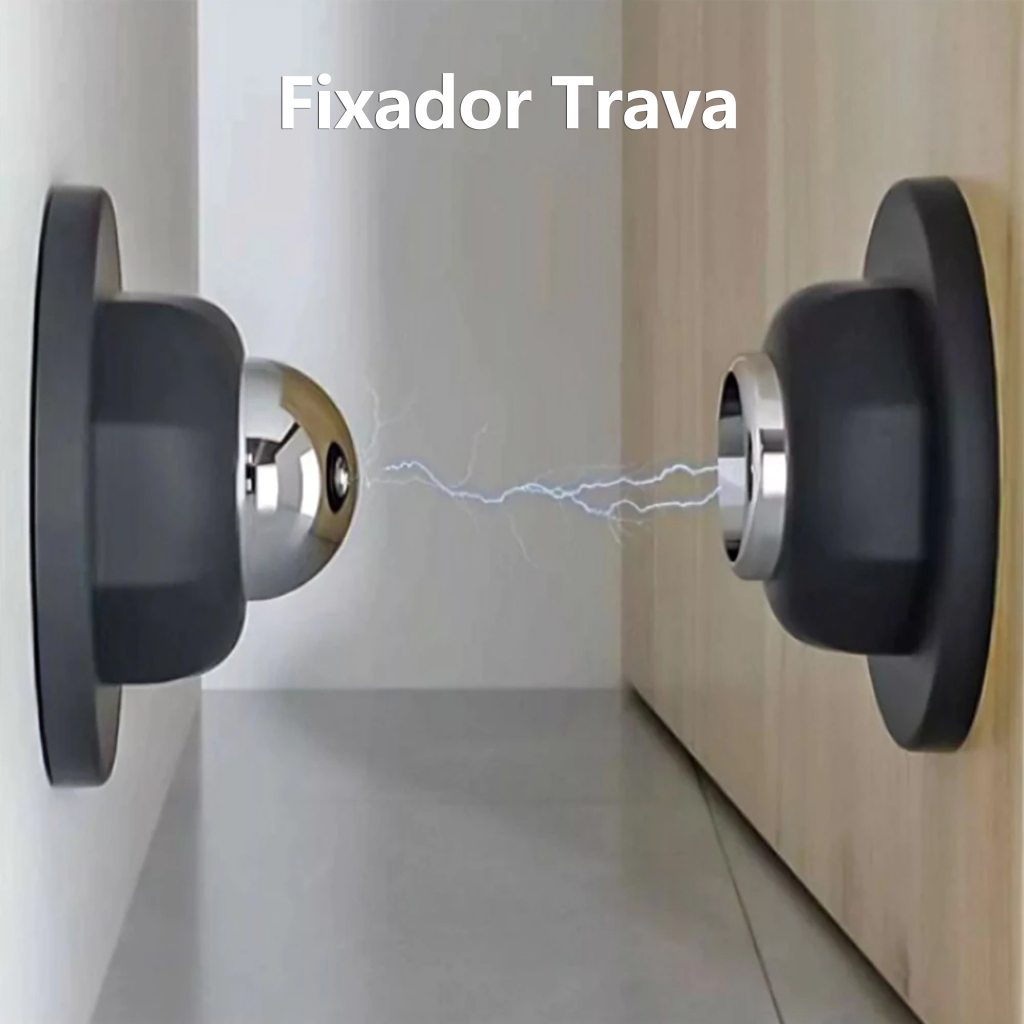 Prendedor Fixador Trava Porta inox Magnético Adesivo Inox