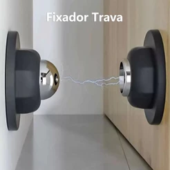Prendedor Fixador Trava Porta inox Magnético Adesivo Inox