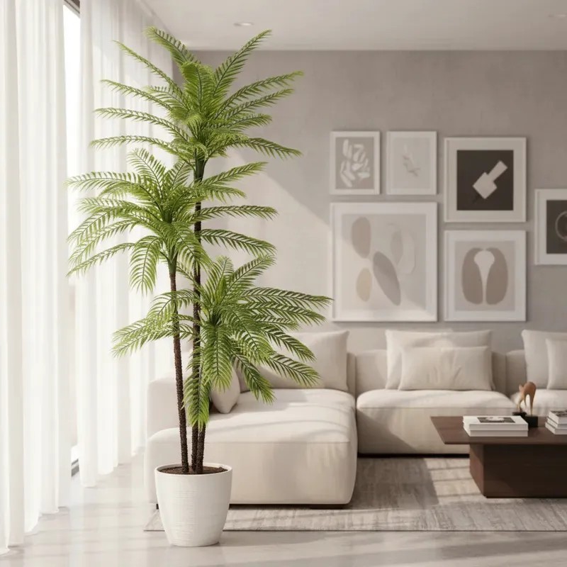 Planta Artificial Palmeira Fênix Grande Real Toque