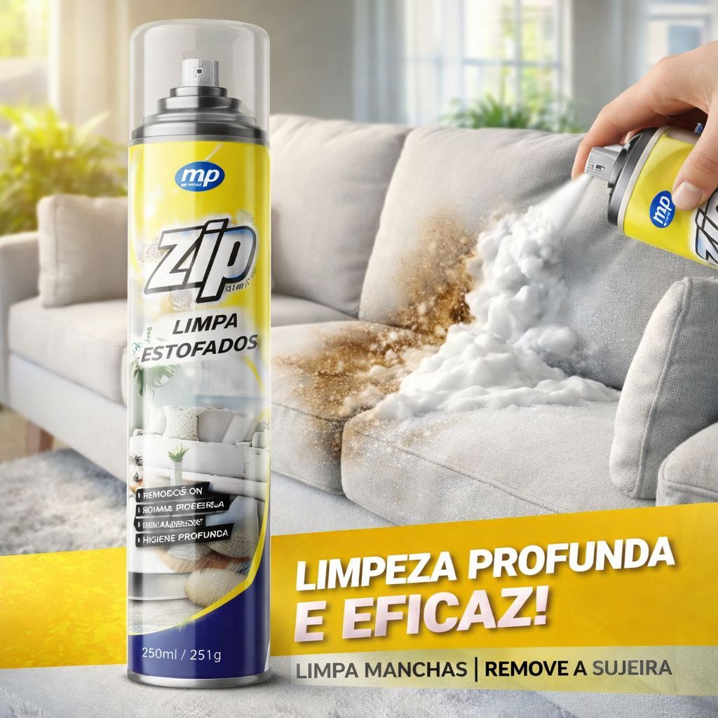 Kit Limpa Estofados Higienizador a Seco Zip – Remove Sujeiras Sem Esforço