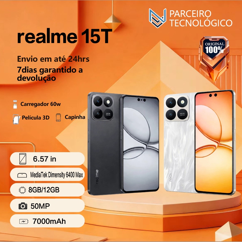 Realme 15T 5G 8+128GB 8+256GB RAM Dual Sim NFC 120Hz 50MP 6000mAh
