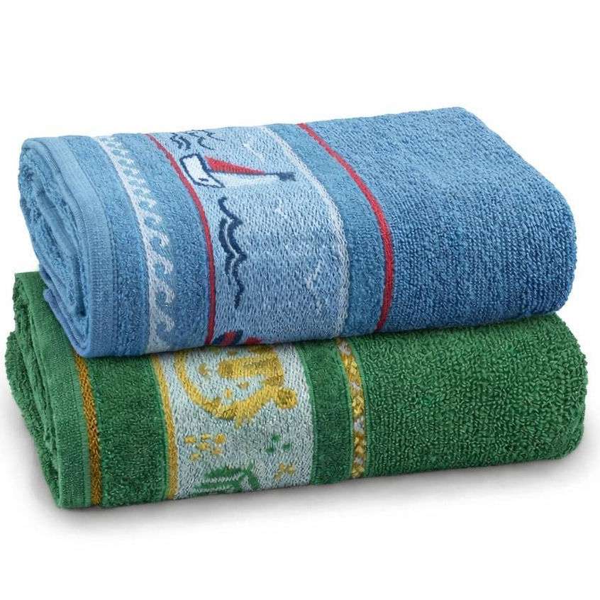 2 toalha infantil de banho algodão 100% malha para menina para menino kids e bebê em Oferta na Shopee