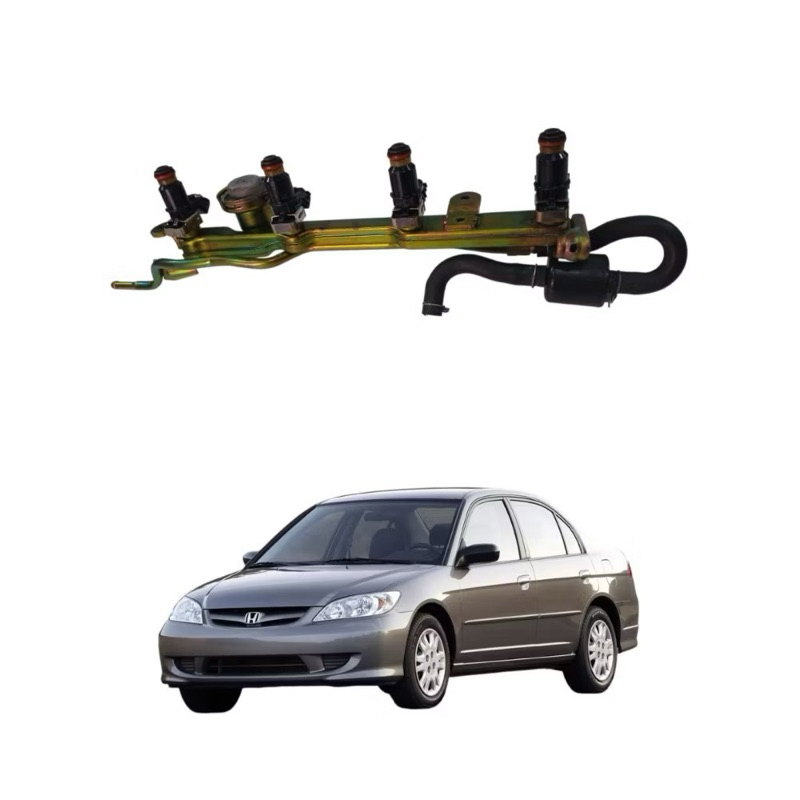 flauta completa com bicos injetores do Honda civic 1.7 2001 a 2005 original