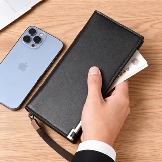 Carteira Longa Empresarial Masculina – Couro PU De Alta Qualidade , Embreagem De Grande Capacidade , Design Multifuncion em Oferta na Shopee