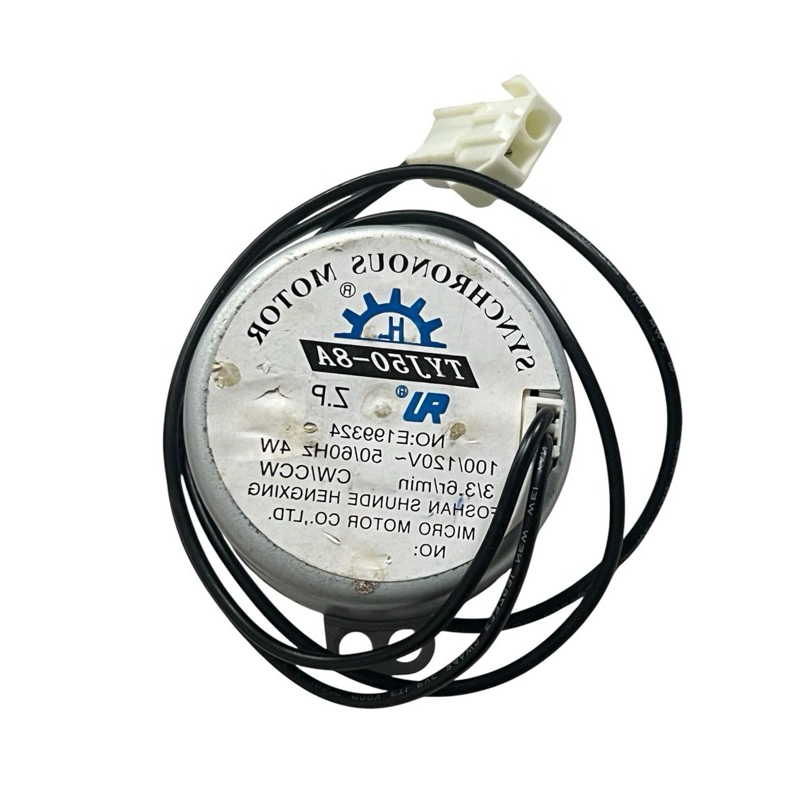Este item é um motor sincrono TYJ50-8A,usado em eletrodomésticos, como climatizadores de ar. Ele opera em 100-127V,50/60