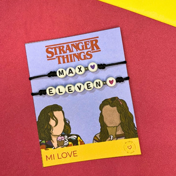 2 Pulseiras de Miçanga inspirada em Eleven e Max de Stranger Things em Oferta na Shopee