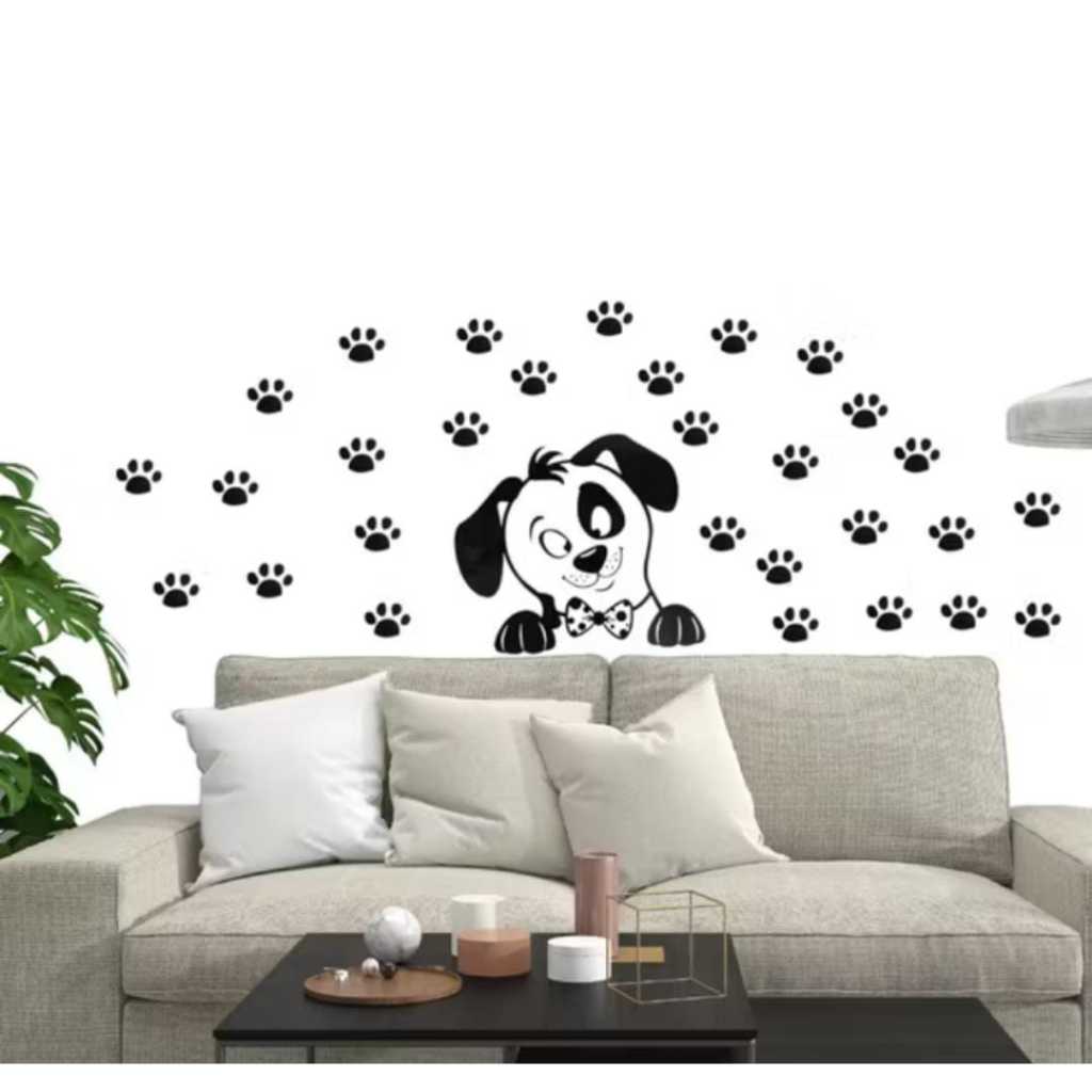 Adesivo de Geladeira Cãozinho e patinhas , Parede pet cão patinhas pra decoração