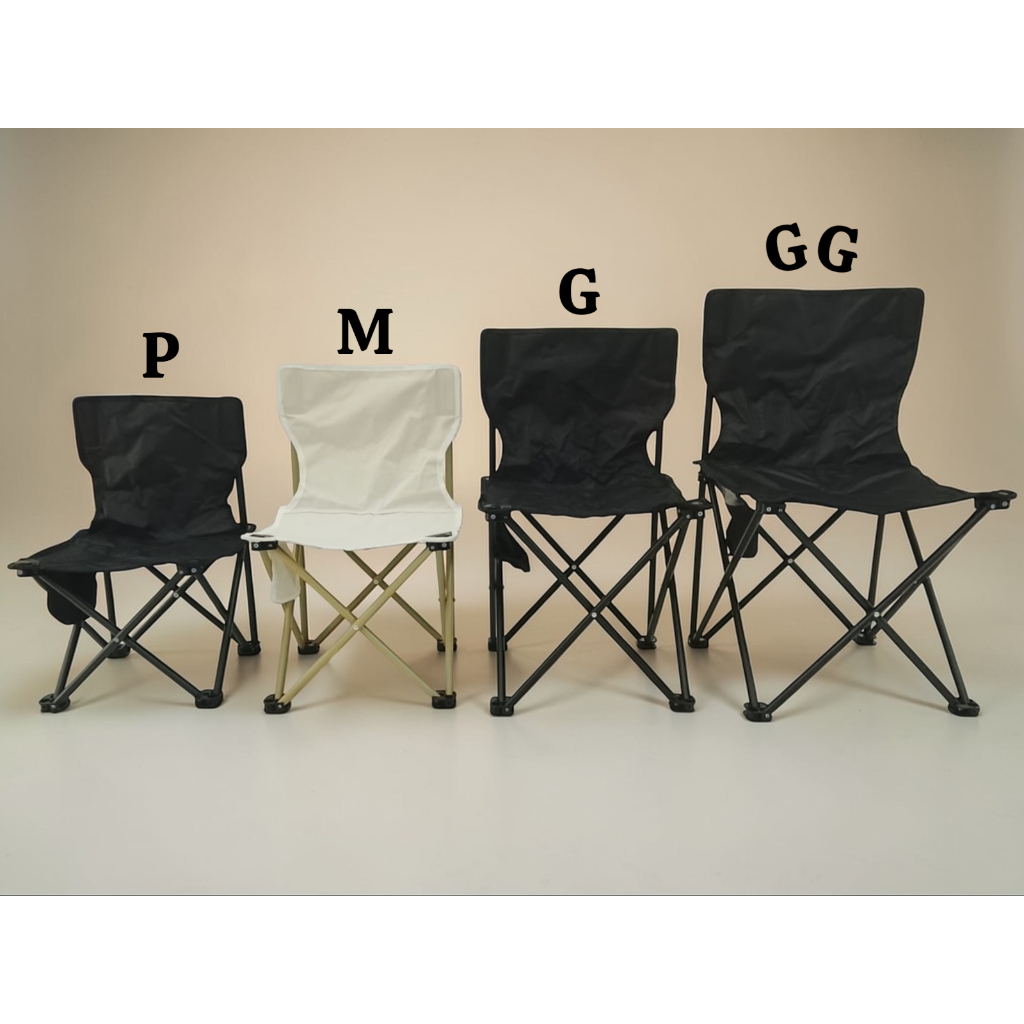 Cadeira camping Preta bege posições dobravel Com Bolsa Resistente