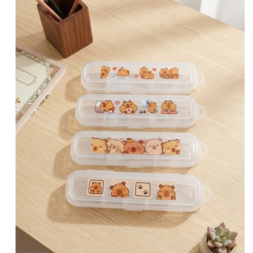 Kit 2 Peças Estojo Porta Escova Pasta Porta Objeto Porta Talher Capivara FJ91794