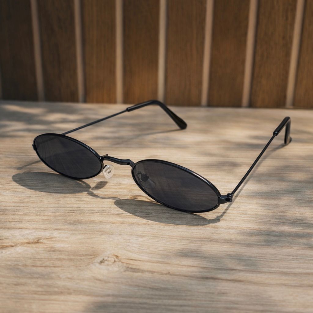 Óculos De Sol De Sol Retrô / Pequeno / Vintage / Com Armação Oval Para Masculino E Mulheres unisex