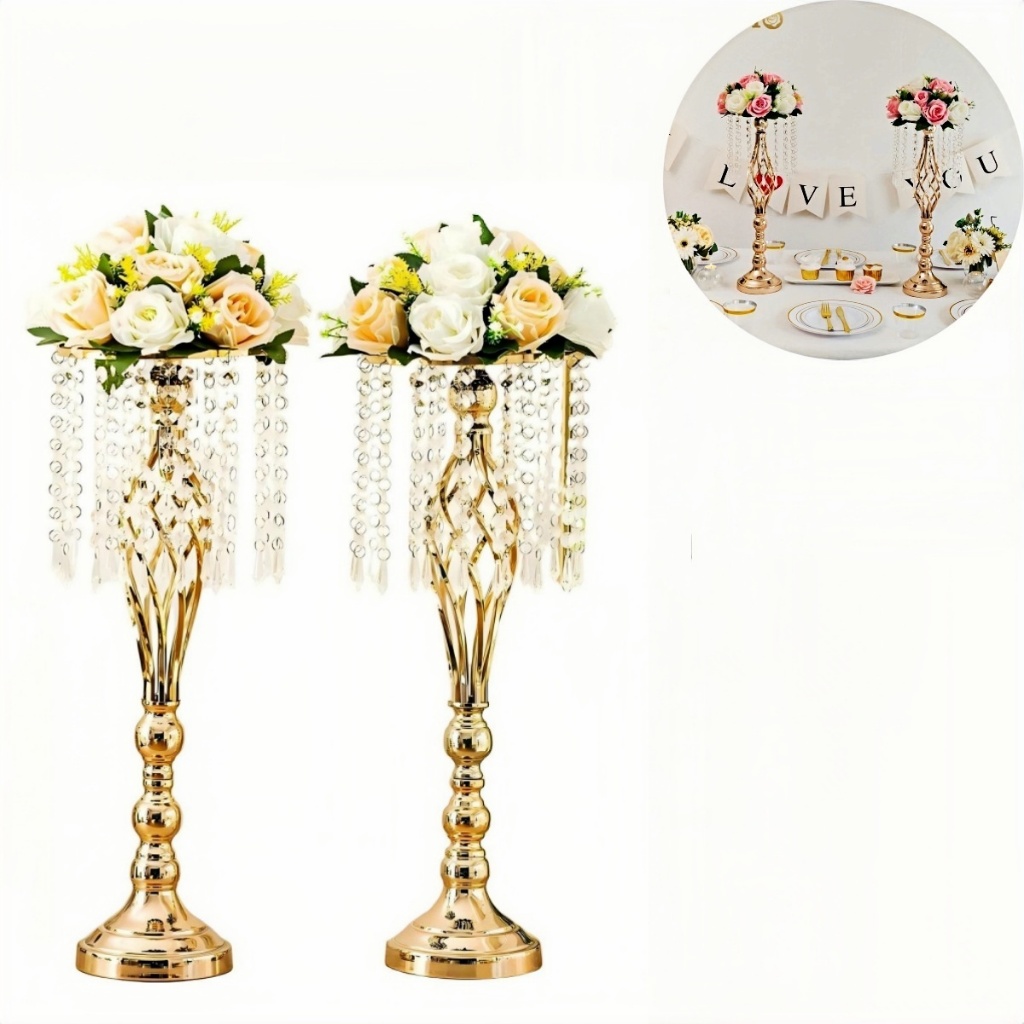 2 Peças De Vaso De Flores De Mesa, Peça Central De Casamento,Vaso De Metal Para Centro De Mesa Casamento