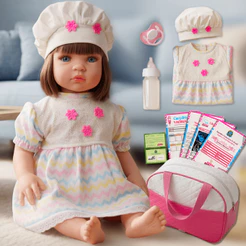 Bebê Reborn Boneca Realista Em Silicone Bolsa Maternidade Pode Dar Banho