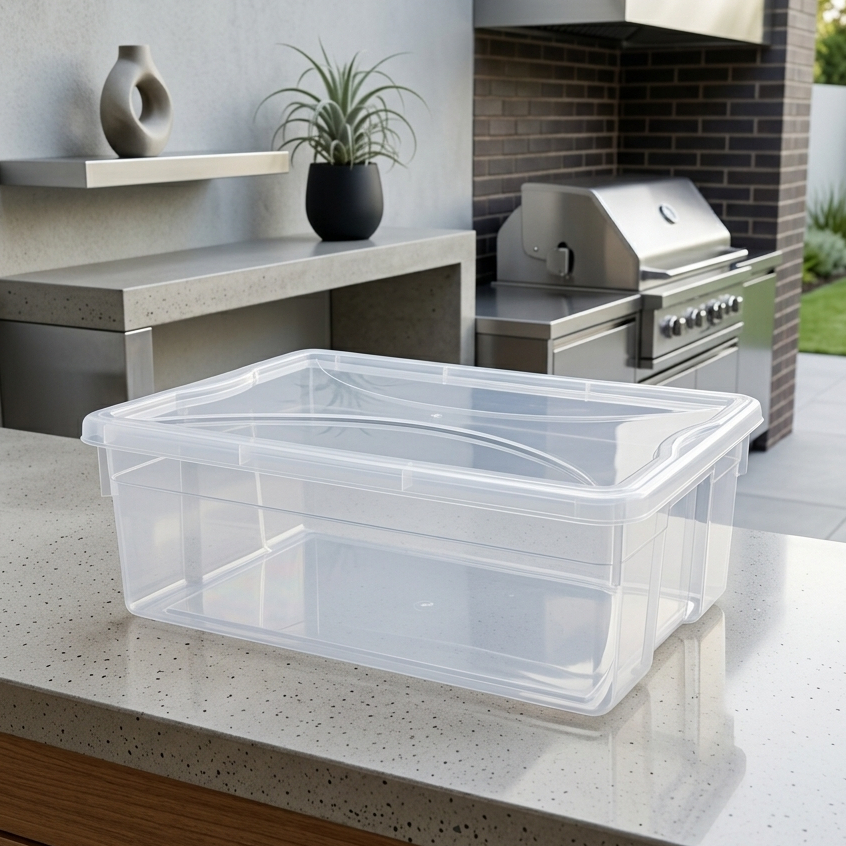 Caixa Organizadora 5 Litros com Tampa Freezer Geladeira Multiuso Transparente