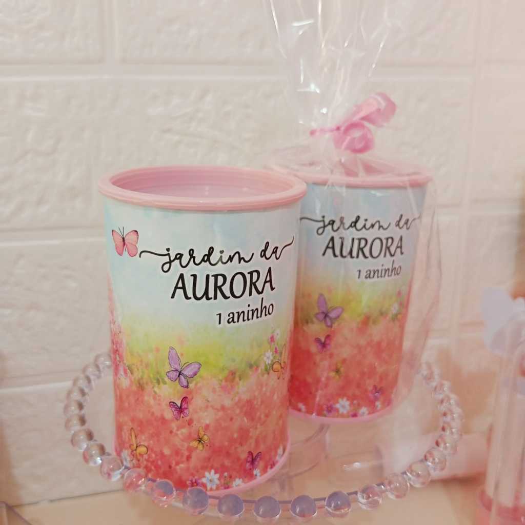 Cofrinho Jardim das borboletas personalizado / lembrancinha de festa/ aniversário