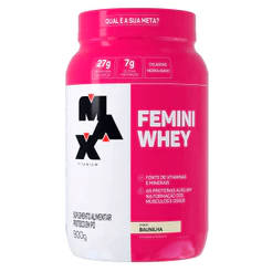 Femini Whey Protein 900g Max Titanium Proteína do Soro do Leite com Colágeno e Vitaminas