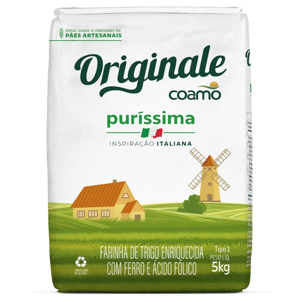 Farinha Tipo 1 Coamo Originale Pusissima De Trigo 5 Kg em Oferta na Shopee