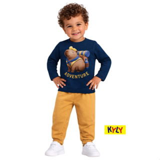 Conjunto Infantil menino Capivara  kyly tamanho 1 ao 3 1001577 em Oferta na Shopee