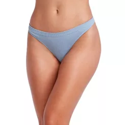 Calcinha Tanga Canelada Sem Costura Microfibra Qualidade Confortável Não Marca Plié Essentials Cozy