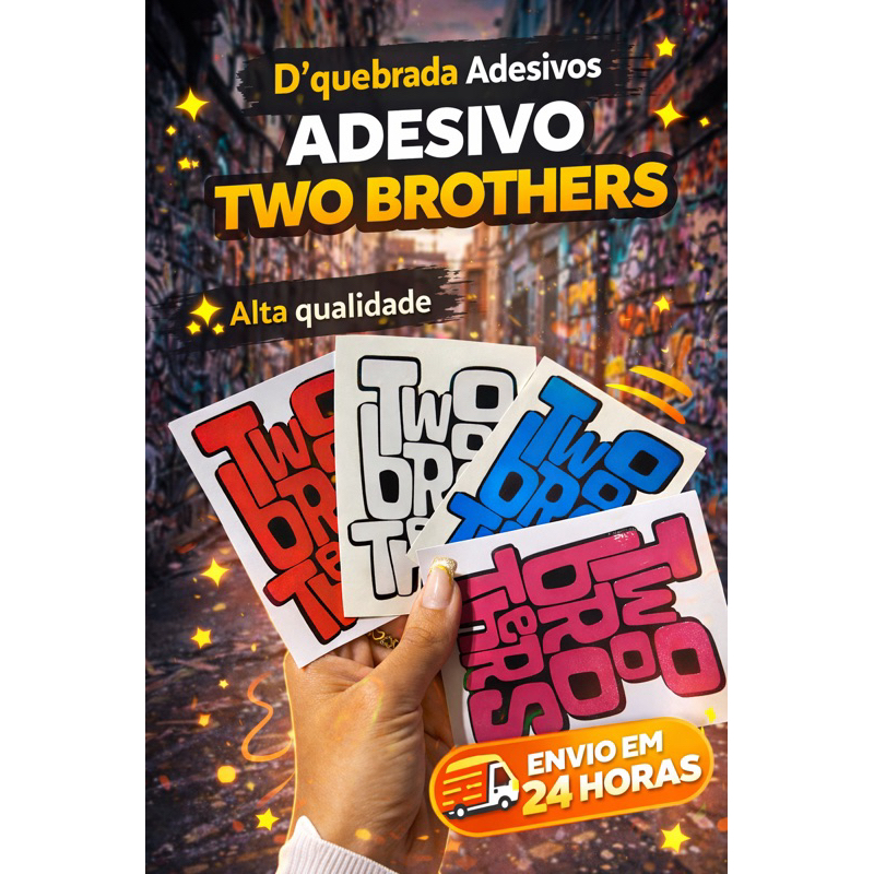 Adesivo Two Brothers Recorte Premium Personalizado – Envio 24h