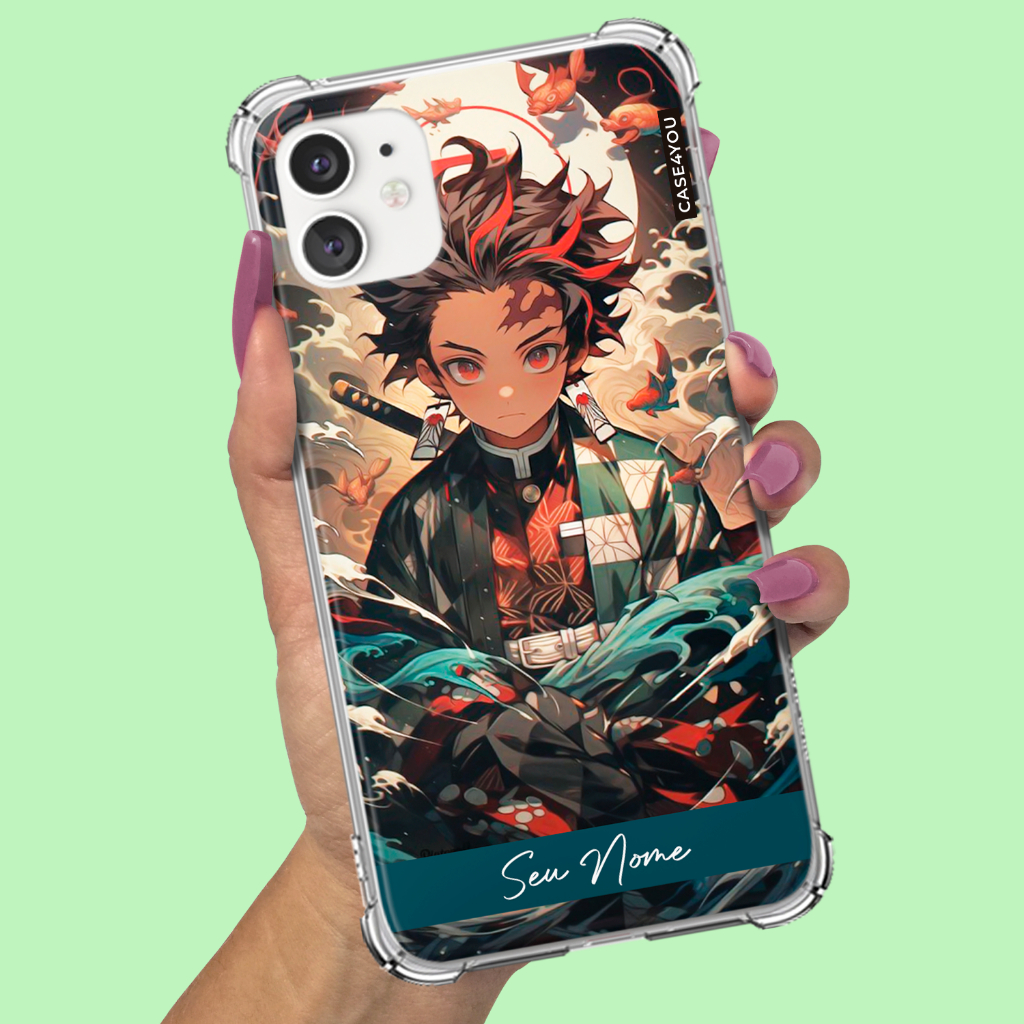 Capa Capinha Para Samsung Galaxy A10 A10s A11 A12 A13 A14 A15 A16 A17 Anti-impacto Personalizada Tanjiro 2