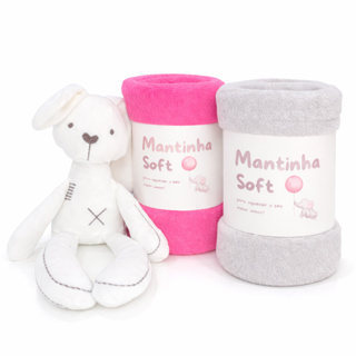 Kit 02 Mantinhas Cobertor Bebê Macia Quentinha Menor Preço em Oferta na Shopee