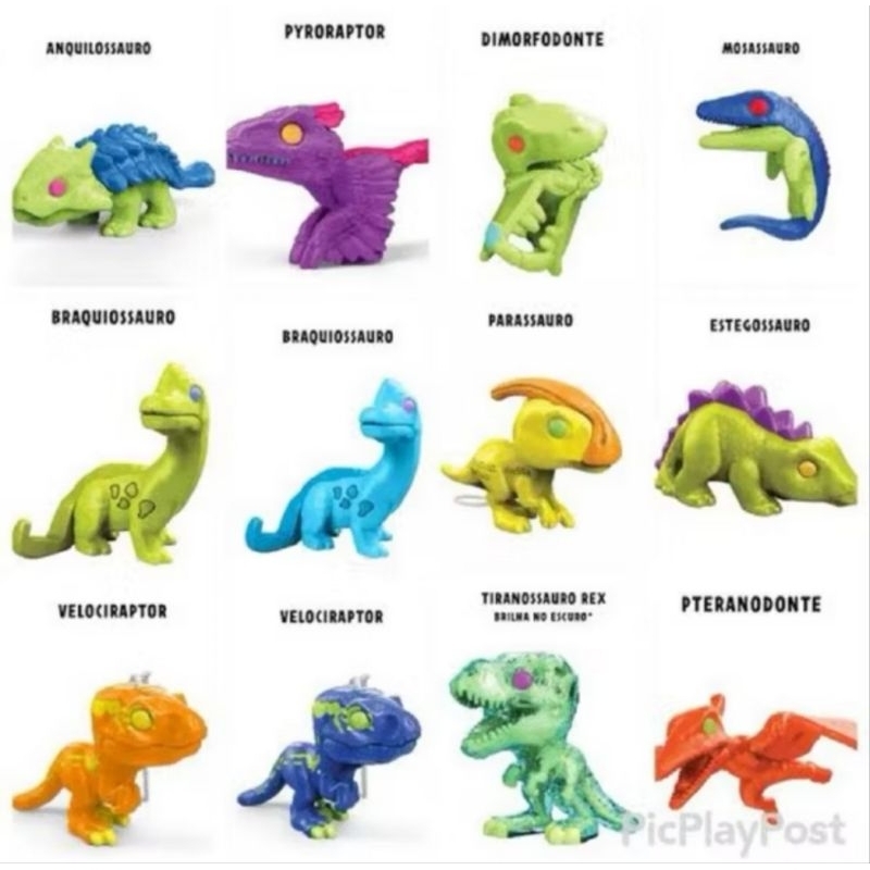 Kinder Joy Dinossauro Jurassic World com Brilha no Escuro