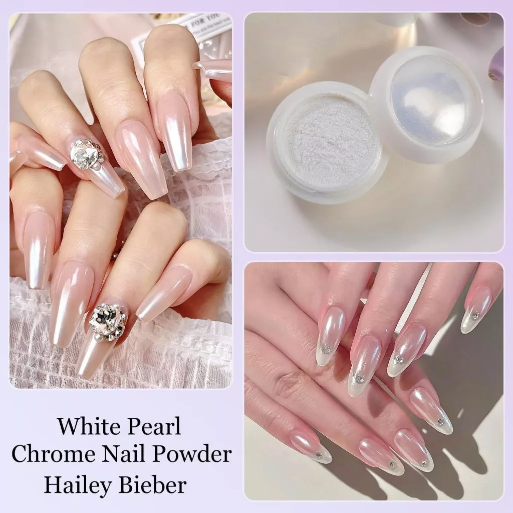 J@D Kit 6 Pó Cromo Metalizado Unhas Cromado Decoração