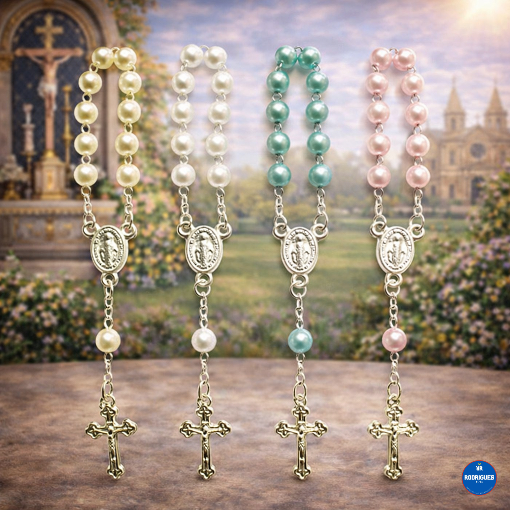 kit 50 Unidades Mini Terço Batizado em Oferta na Shopee