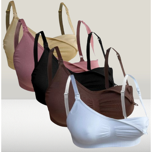 Sutiã de Amamentação Modelo Conforto | Bojo Removível, Alça Regulável | P ao G3