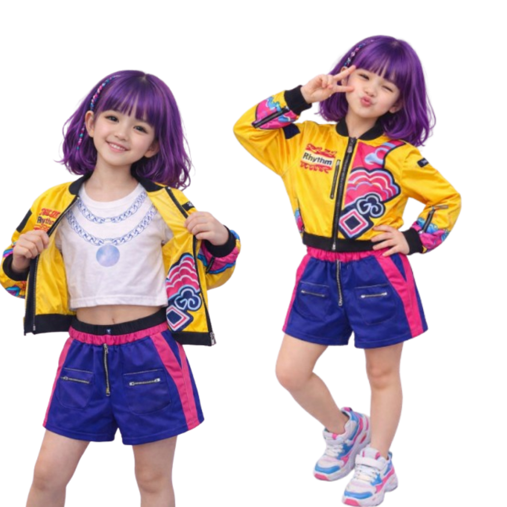 Fantasia Guerreira Kpop Huntrix mira, zoey e Rumi Luxo