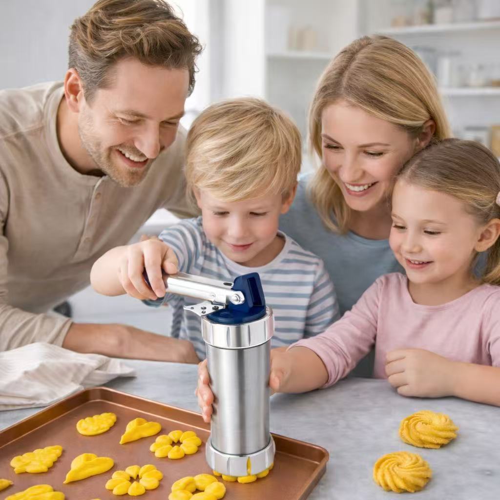 máquina de Biscoito Manual Biscoiteira 20 Formas e  4 Bicos Bolacha Bolo cookie biscoito em Oferta na Shopee